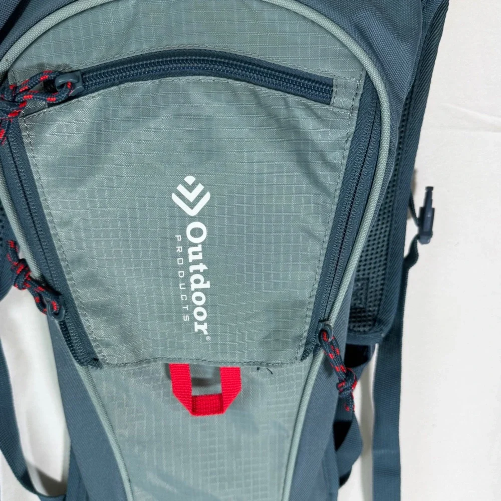 Outdoor‎ Products Castaic Hydration Pack Backpack Gray Blue 2L Reservoir